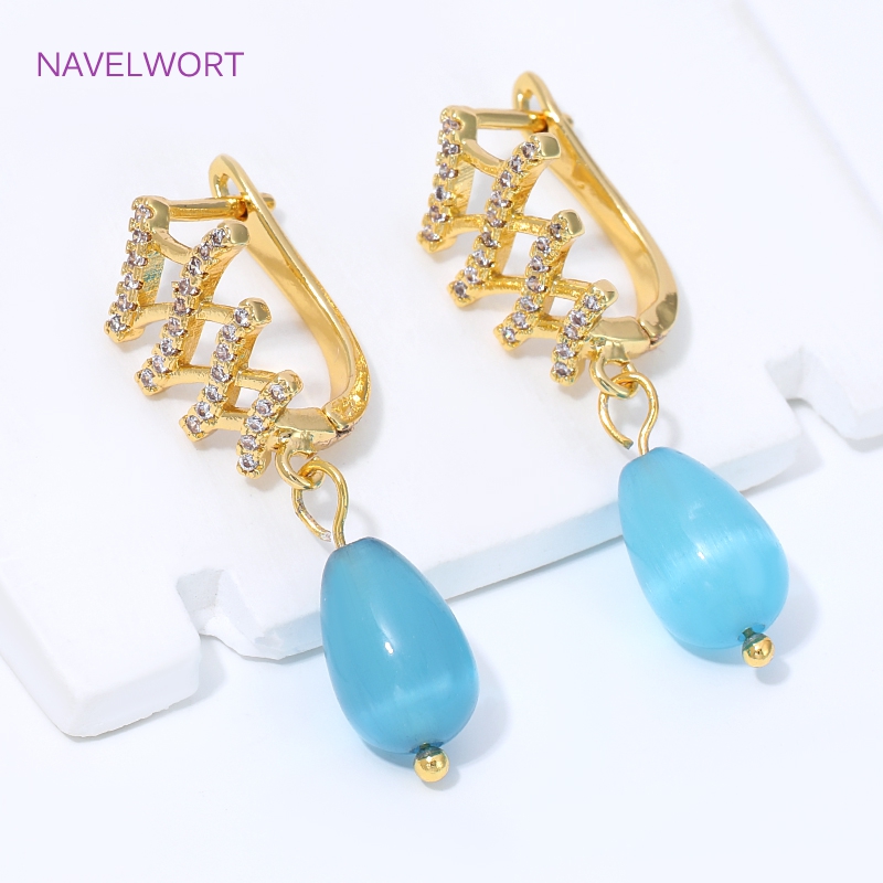 18K 금도금 부채꼴 꽃 귀걸이 고리, 황동 기본 고정 - Jewelry Making Hobby 리뷰 및 가격