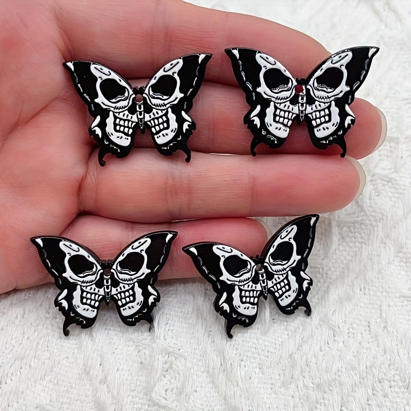 5/10Pcs 할로윈 아크릴 해골 나비 참 펜던트 크리 - Jewelry Making Event 리뷰 및 가격