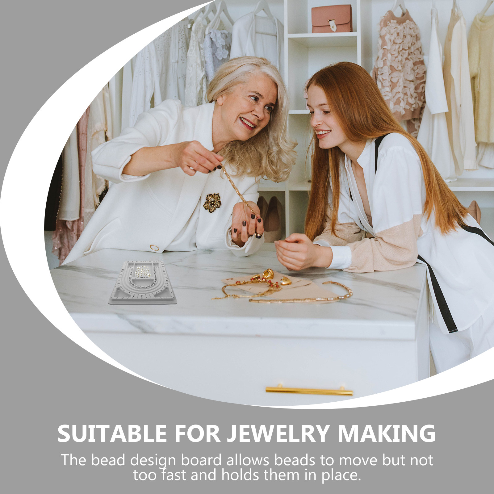 2Pcs 비즈 디자인 보드 쥬얼리 만들기 트레이 목걸이 - Jewelry Making Accessories 리뷰 및 가격