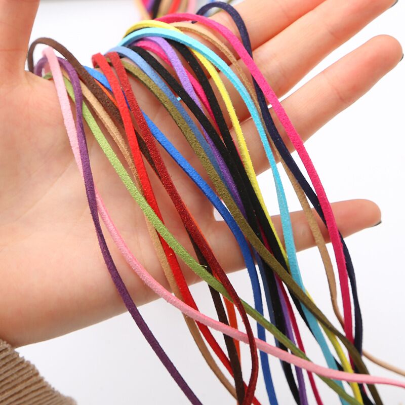 혼합 색상 합성 스웨이드 레이스, 의류용 가죽 레이스, - Jewelry Making Event 리뷰 및 가격