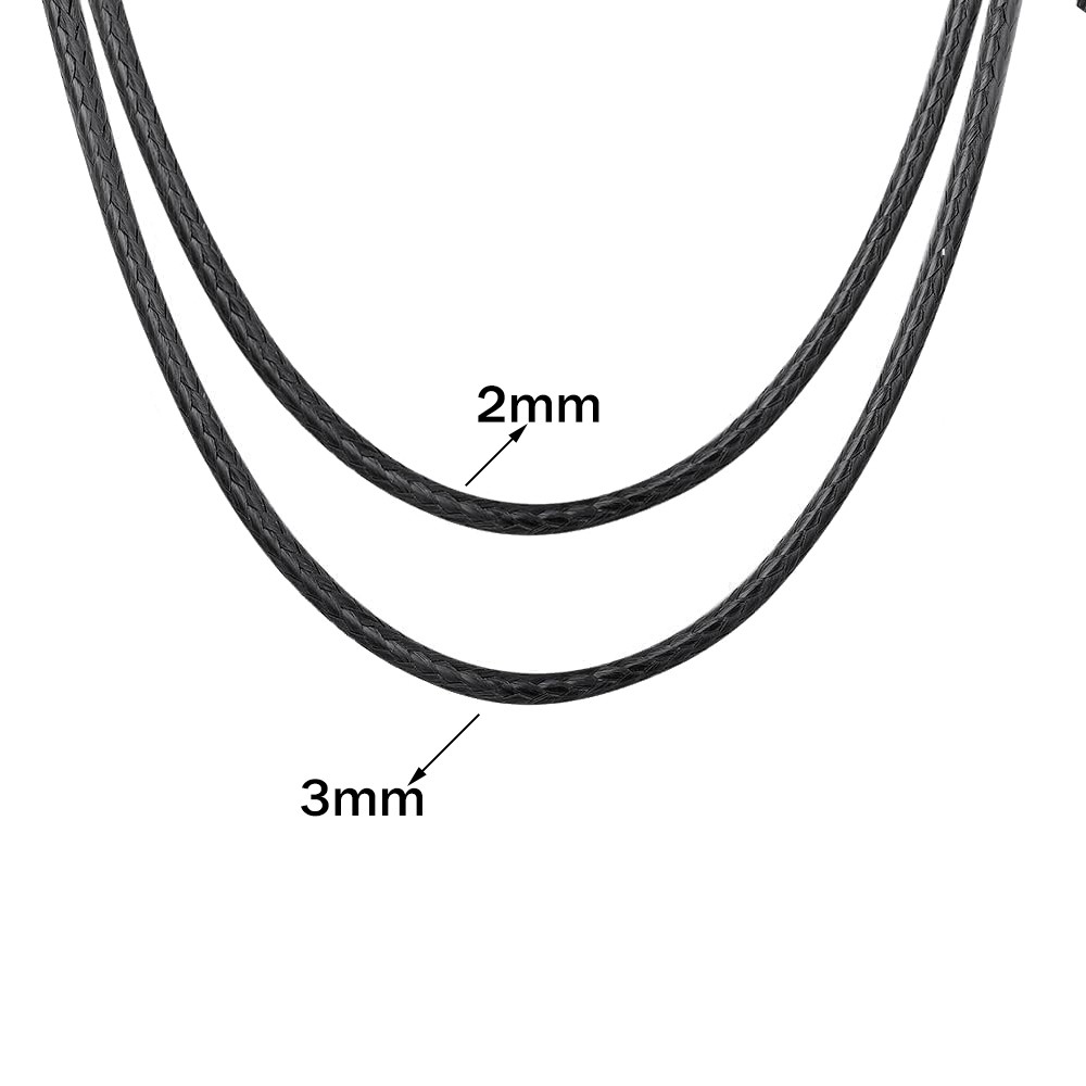 2MM/3MM 45/50/60cm 블랙 방수 꼬임 가죽 - Jewelry Making Wax 리뷰 및 가격