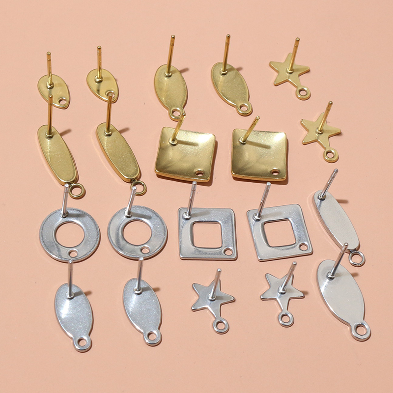 20pcs 스테인레스 스틸 공예 귀걸이 스터드 기하학적 - Jewelry Making Hobby 리뷰 및 가격