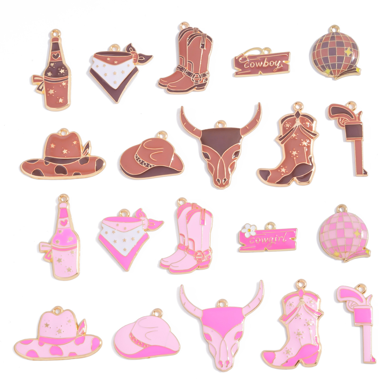 카우보이 카우걸 에나멜 참 장식 합금 펜던트 DIY 쥬 - Jewelry Making Event 리뷰 및 가격