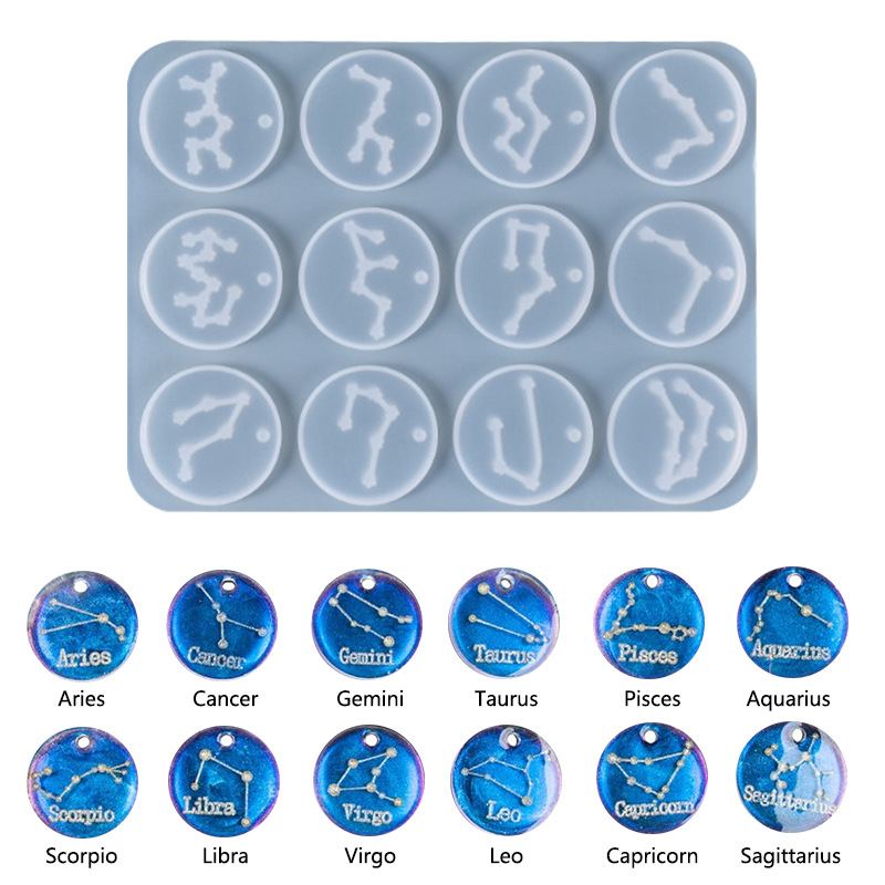 12 구멍 별자리 펜던트 금형 DIY 쥬얼리 귀걸이 목 - Jewelry Making Mold 리뷰 및 가격