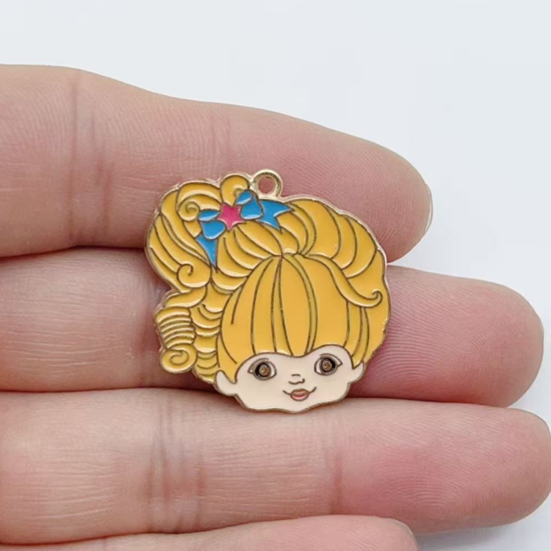 10pcs 귀여운 어린 소녀 에나멜 금속 보석 딸기 무 - Jewelry Making Earrings 리뷰 및 가격