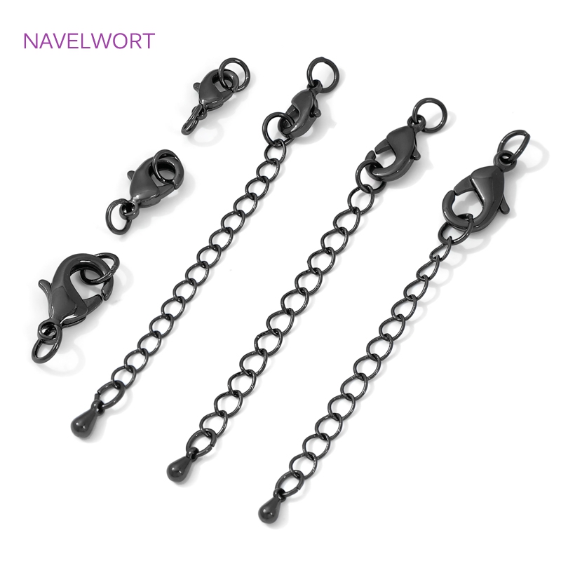 블랙 컬러 황동 랍스터 걸쇠 및 익스텐더 체인, 보석용 - Jewelry Making Hobby 리뷰 및 가격