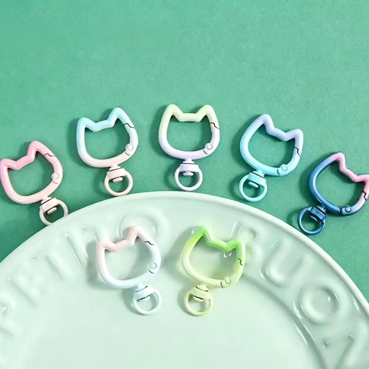 5-10PCS 그라디언트 귀여운 고양이 걸쇠 개방형 커 - Jewelry Making Hobby 리뷰 및 가격