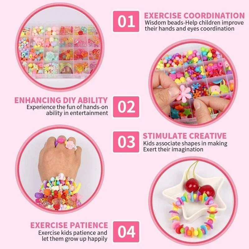 여아용 DIY 비즈 세트, 쥬얼리 제작 키트, 진주 비 - Jewelry Making Kits For Girls 리뷰 및 가격